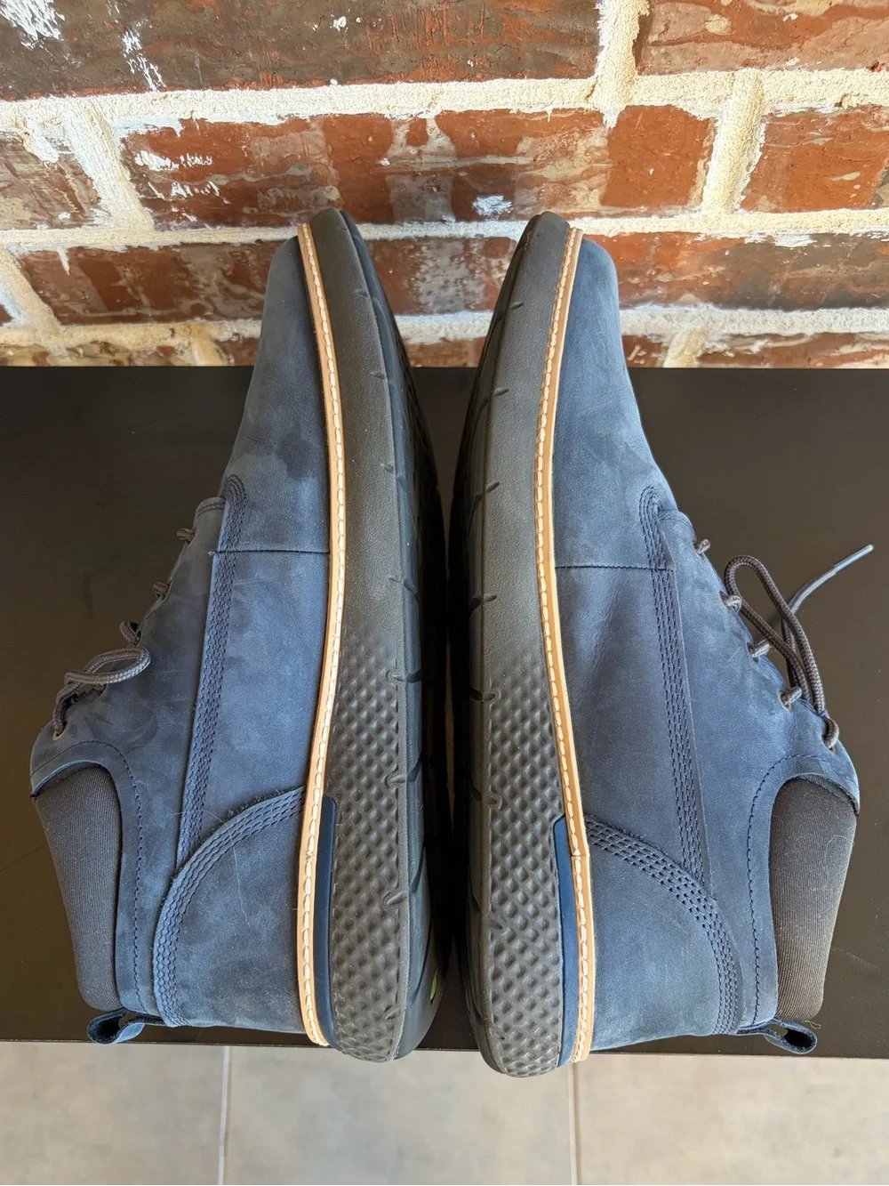 Timberland Cross Mark Navy Blue Nubuck Leather Chukka Boots Size 10.5